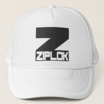 Logo noir de Ziplok - casquette de camionneur