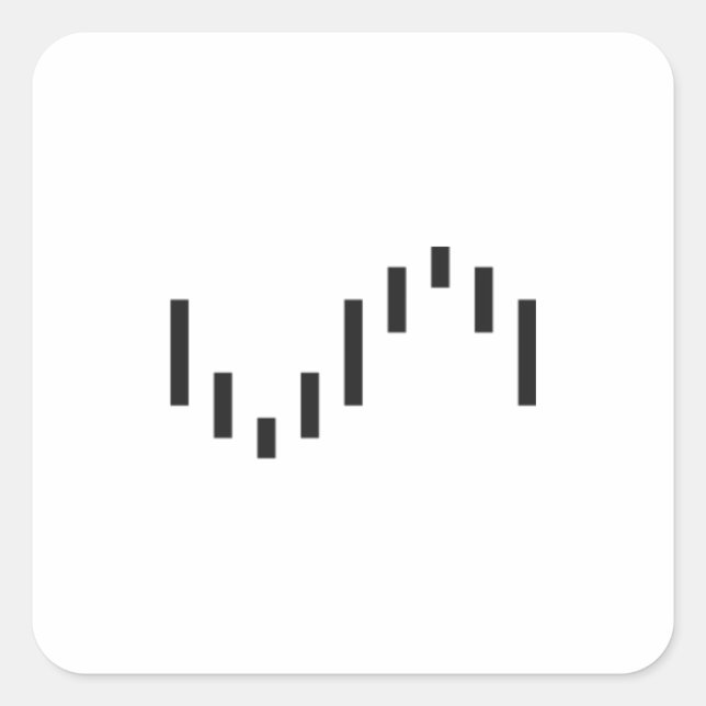 Logo noir démonté sur autocollant blanc (Devant)