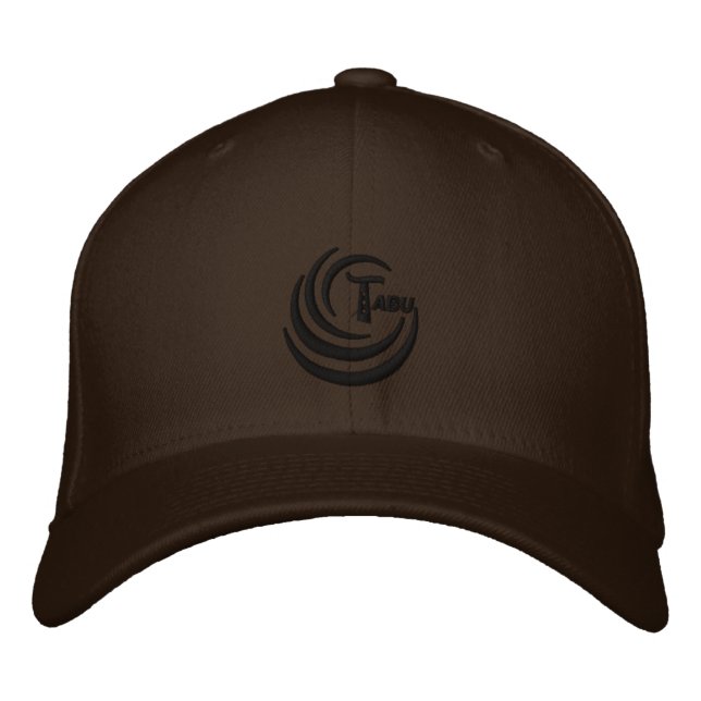Logo noir du Casquette de mélange de laine Tabu Fl (Devant)