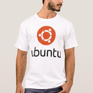 Logo noir du T-shirts des hommes d'Ubuntu grand