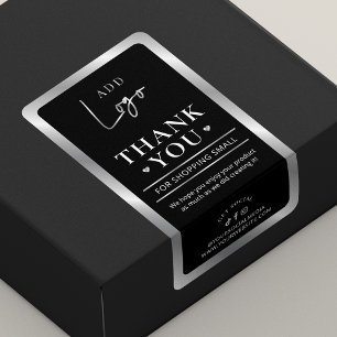 Logo noir et argent Merci de commande
