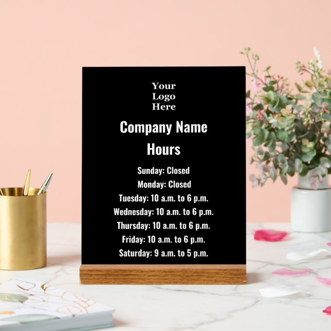 Logo noir et blanc d'affaires Heures d'ouverture (Mariage)