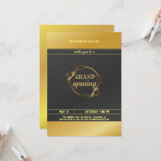 Logo noir et or Grand Invitation d'ouverture