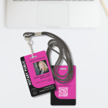 Logo noir et rose minime - Photo Badge QR
