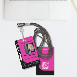 Logo noir et rose minime - Photo Badge QR