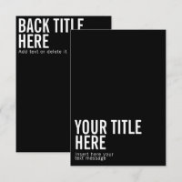 Logo noir et texte carte d'invitation pointue mode