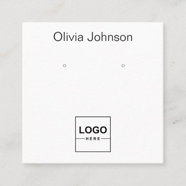 Logo Nom Bijoux oreille Carte de visite (Devant)