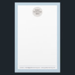 LOGO NOTE PAPER modern business formal pale blue<br><div class="desc">by kat massard >>> www.simplysweetpaperie.com <<<</div>