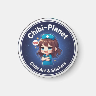 Logo officiel de Chibi-Planet : aimant infirmière