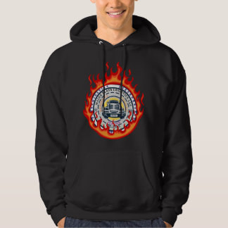 Logo on Fire Hoodie