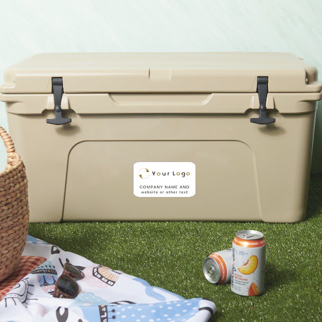 Logo on Off white rectangle Cooler Business Vinyl (Cooler)