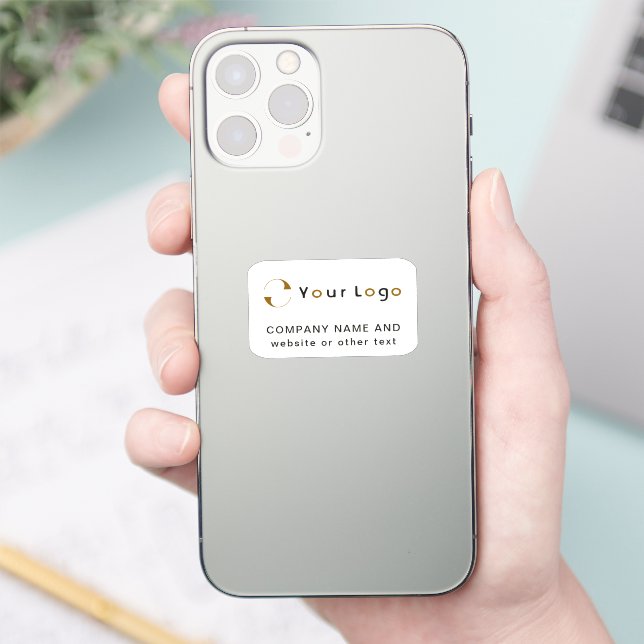 Logo on Off white rectangle Phone Business Vinyl (Phone)