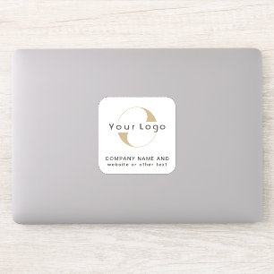 Logo on Off white square Laptop Business Vinyl Sti