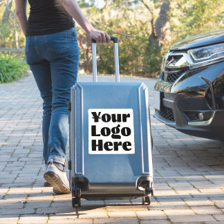 Logo on Off White Vinyl square Business Bumper