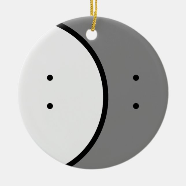 Logo only with text on back ceramic ornament (Front)