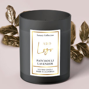 Logo or Étiquette d'emballage de bougie Jar Élégan
