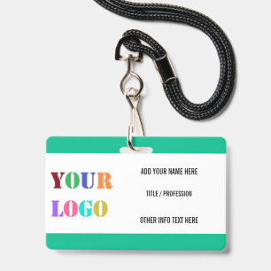 Logo or Photo Info Name Business Badge Example