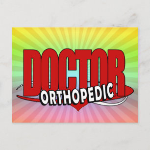 LOGO ORTHOPEDIC DOCTOR BIG RED LETTERS POSTCARD