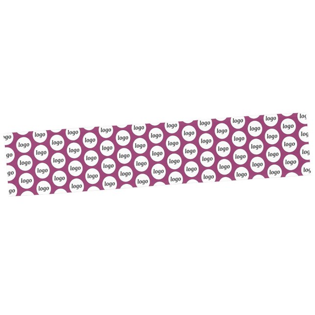 Logo Pattern Business Branding Cherry Pink Short Table Runner (Simple logo pattern business promotional cherry pink table runner)