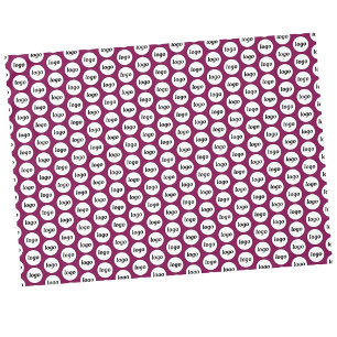 Logo Pattern Business Branding Cherry Pink Tablecloth