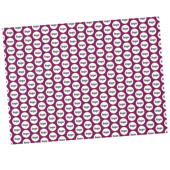 Logo Pattern Business Branding Cherry Pink Tablecloth (Simple logo pattern business promotional cherry pink tablecloth for trade shows, catering and events)