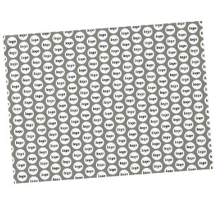 Logo Pattern Business Branding Sage Green Tablecloth