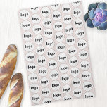 Logo Pattern Business Promotional Blush Pink Kitchen Towel<br><div class="desc">Simple logo pattern design to foster brand loyalty and promote your small business.  Replace the logo with your own and change the background colour in the Design Tool to customize.  Use them yourself or in your business or give them to staff,  employees,  customers and clients.</div>