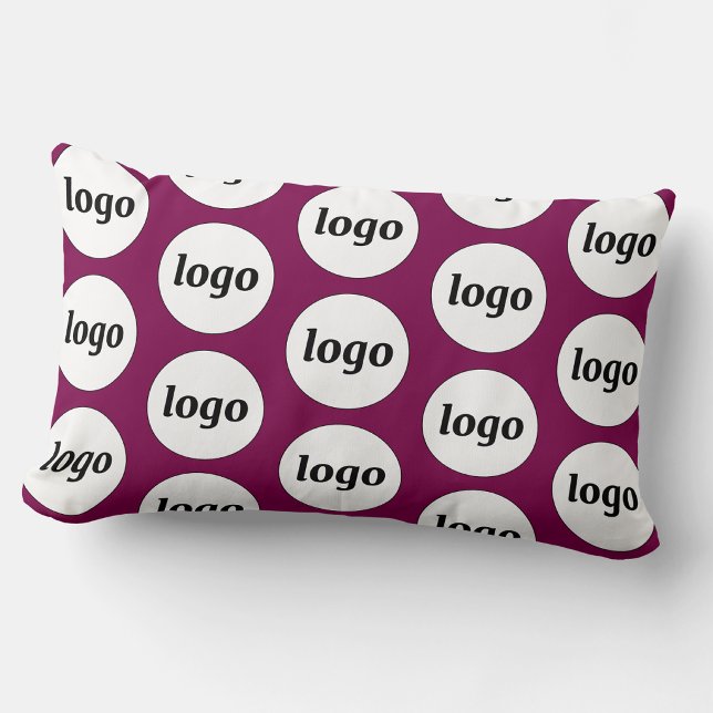Logo Pattern Business Promotional Cherry Pink Lumbar Pillow (Simple logo pattern business promotional cherry pink lumbar pillow
)