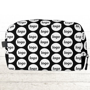 Logo Pattern Promotional Business Black Dopp Kit