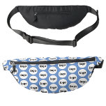 Logo Pattern Promotional Business Blue Fanny Pack<br><div class="desc">Add your own logo to this design.  Minimalist and professional.  Great for a promotional product for your employees,  staff,  clients and customers. Ideal for trade shows,  outdoor corporate events and giveaways. For other versions,  see the collection.</div>