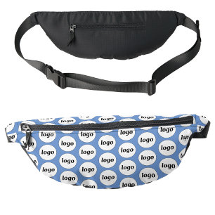 Logo Pattern Promotional Business Blue Fanny Pack