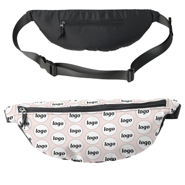 Logo Pattern Promotional Business Blush Pink Fanny Pack (Logo pattern business promotional branding fanny pack)