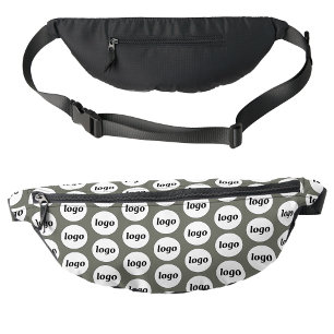 Logo Pattern Promotional Business Branding Green Fanny Pack