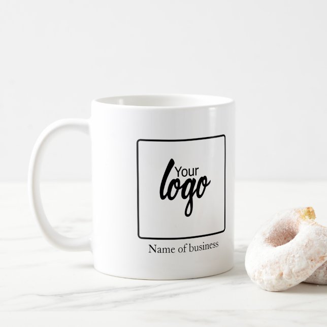 Logo Personalized Business Coffee Mug (With Donut)