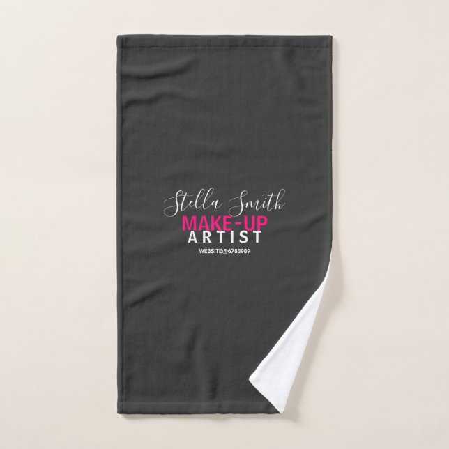 logo Personalized Makeup Artist Standard Hand Towel (Hand Towel)