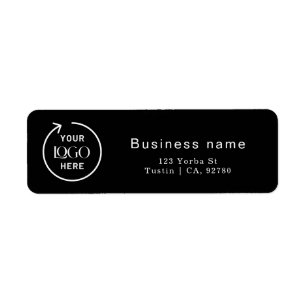 Logo personnalisé Adresse de retour Noir Entrepr