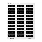 Logo personnalisé | Adresse de retour Noir Entrepr