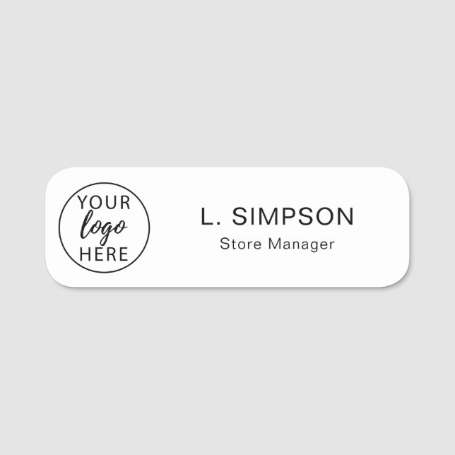 Logo personnalisé Badge Magnétique Employé (Devant)