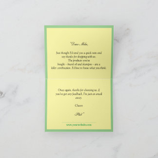 Logo personnalisé - Carte de remerciements d'entre