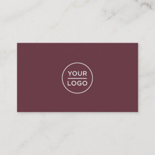 Logo personnalisé cartes de visite rouges bordeau