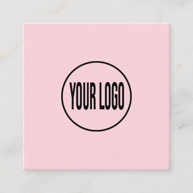 Logo personnalisé, couleur, cartes de visite carré (Devant)