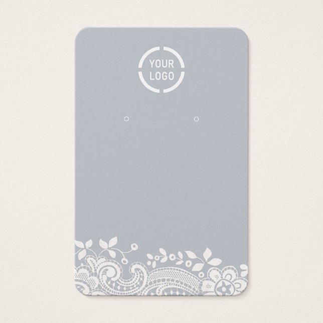 Logo personnalisé dentelle blanche étendoir bleu p (Devant)