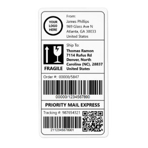 Logo Personnalisé Easy Tracking Code-barres Expédi