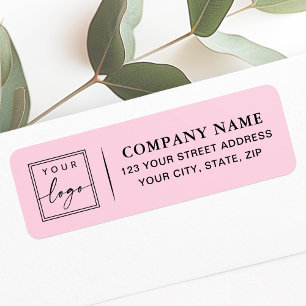 Logo personnalisé élégant rose de l'adresse de ret
