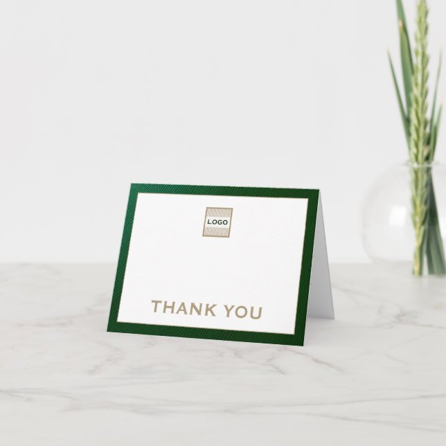 Logo personnalisé Emerald Carte de remerciements o (Devant)