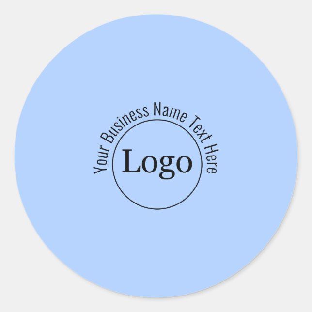 Logo personnalisé et nom du texte Sticker rond cla (Devant)