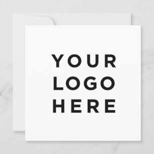 Logo personnalisé et texte carte d'invitation carr