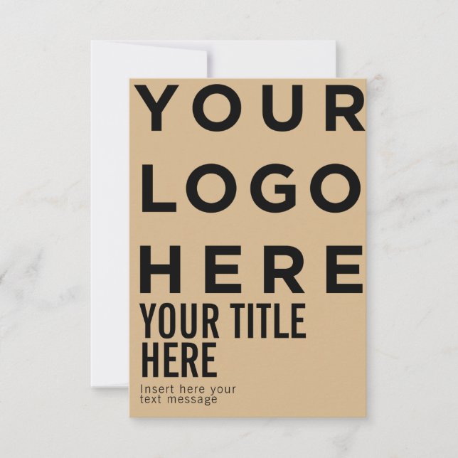 Logo personnalisé et texte carte d'invitation poin (Devant)