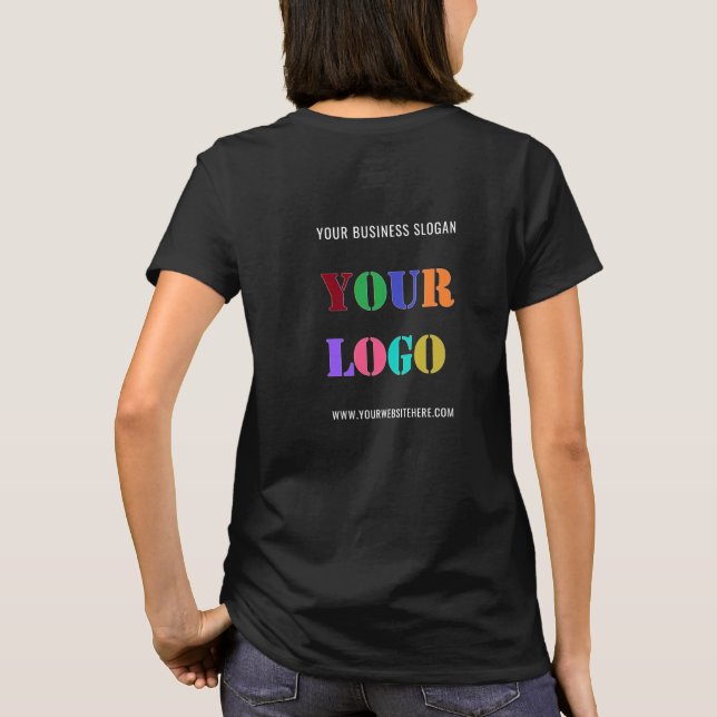 Logo personnalisé et texte professionnel T-shirt v (Dos)