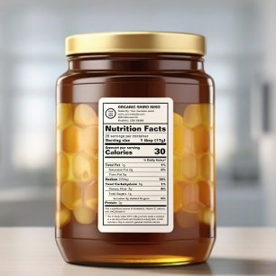 Logo personnalisé FDA Conforme à la nutrition Étiq